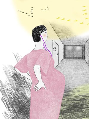 Sarin pelkoa hälvensi se, että hän hankki mahdollisimman paljon tietoa synnytyksestä. Kuvitus Jenni Väre