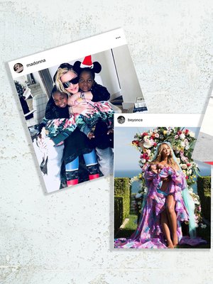 Madonna, Céline Dion ja Beyoncé ovat kaikki kaksoslasten äitejä. Kuvat: Instagram, Anna Huovinen