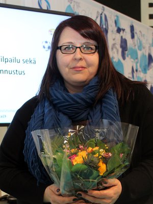 Jonna valittiin tänään Arjen valo -palkinnon saajaksi. Kuva: <span class="photographer">Leena Herlevi-Valtonen</span>