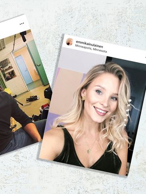 Mikael Granlund ja Emmi Kainulainen tapasivat vuonna 2012, ja ovat olleet yhdessä siitä lähtien. Kuva: <span class="photographer">iStockphoto ja Instagram</span>