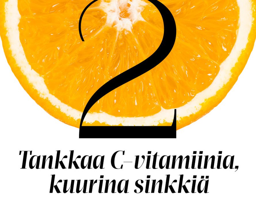 Ylim&auml;&auml;r&auml;inen C-vitamiini ei est&auml; jo ovella kolkuttavaa flunssaa mutta voi v&auml;hent&auml;&auml; sairauden kestoa vuorokaudella. Vaikka ylim&auml;&auml;r&auml;iset C-vitamiiniannokset eiv&auml;t pid&auml;k&auml;&auml;n flunssaa loitolla, C-vitamiinin puute altistaa sairauksille. Tehokkaampi flunssan lyhent&auml;j&auml; saattaa olla sinkki. Moni l&auml;&auml;k&auml;rikin ottaa ensi oireisiin kaksi sinkkitablettia pari kolme kertaa vuorokaudessa, vaikka tuoreimman selvityksen mukaan sinkin vaikutus n&auml;ytt&auml;&auml; v&auml;h&auml;iselt&auml;. Jotkut saavat siit&auml; pahoinvointia ja muita oireita, joten haittavaikutukset voivat sy&ouml;d&auml; hy&ouml;dyt. Tutkittua: Sinkki est&auml;&auml; flunssaa aiheuttavien rinovirusten lis&auml;&auml;ntymist&auml;, joten periaatteessa se voi my&ouml;s lyhent&auml;&auml; flunssaa. 17 tutkimuksen analyysiin mukaan sinkkivalmisteita saaneiden aikuisten flunssa lyhentyi jonkin verran, mutta t&auml;m&auml; n&auml;kyi vasta viikon potemisen j&auml;lkeen.