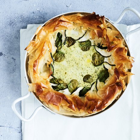 Rapean keveässä pinaattipiiraassa on rutkasti makua, mutta vain vähän kaloreita.