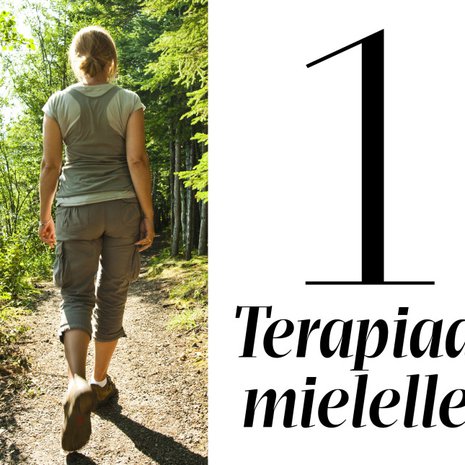 Luonto voi toimia mielialalääkkeen tavoin lievästä ja keskivaikeasta masennuksesta kärsiville. Terapia tehoaa välittömästi, kun ihminen pääsee luontoon. Luonnon vaikutuksen voimaa ei ole onnistuttu täysin selittämään. On arveltu, että viheralueet rauhoittavat kaupunkiympäristössä kuormittuneita aisteja. Metsäntutkimuslaitoksen ja Tampereen yliopiston viimevuotisen tutkimuksen mukaan hyvinvointi lisääntyy, kun liikkuu luonnossa kaupunkien ulkopuolella 2—3 kertaa kuukaudessa tai viheralueilla viisi tuntia kuussa. Jo pyrähdys puistossa saattaa piristää. Eräässä tutkimuksessa tutkittavat kokivat mielialansa ja itsetuntonsa kohenneen, kun he kävelivät luonnossa 20 minuuttia päivittäin.