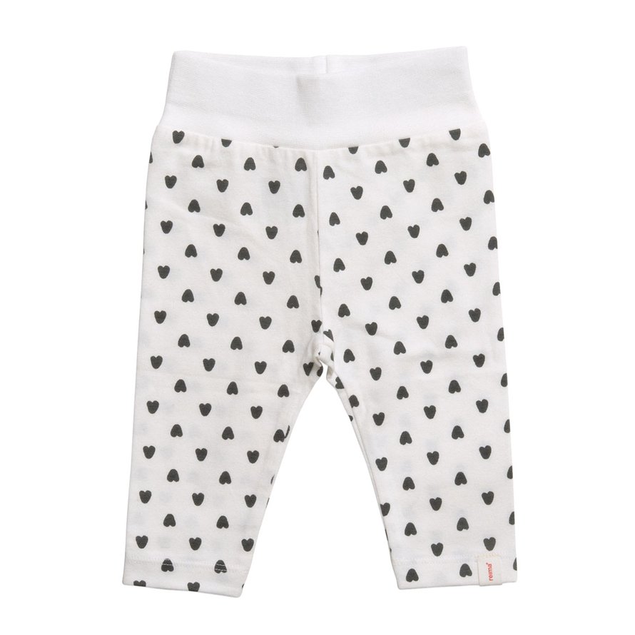 Sydänkuvioiset leggingsit, koko 50–56 cm.