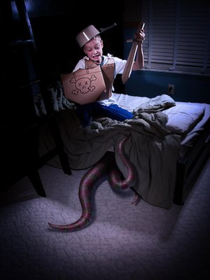 Nyt nappaan sinut! Lapsi ei usein muista hurjastakaan kauhukohtauksesta mitään. Kuva: <span class="photographer">iStockphoto</span>