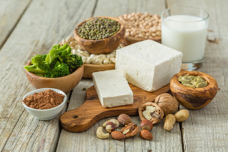 kasium vegaani ruokavalio pähkinät pavut soija tofu