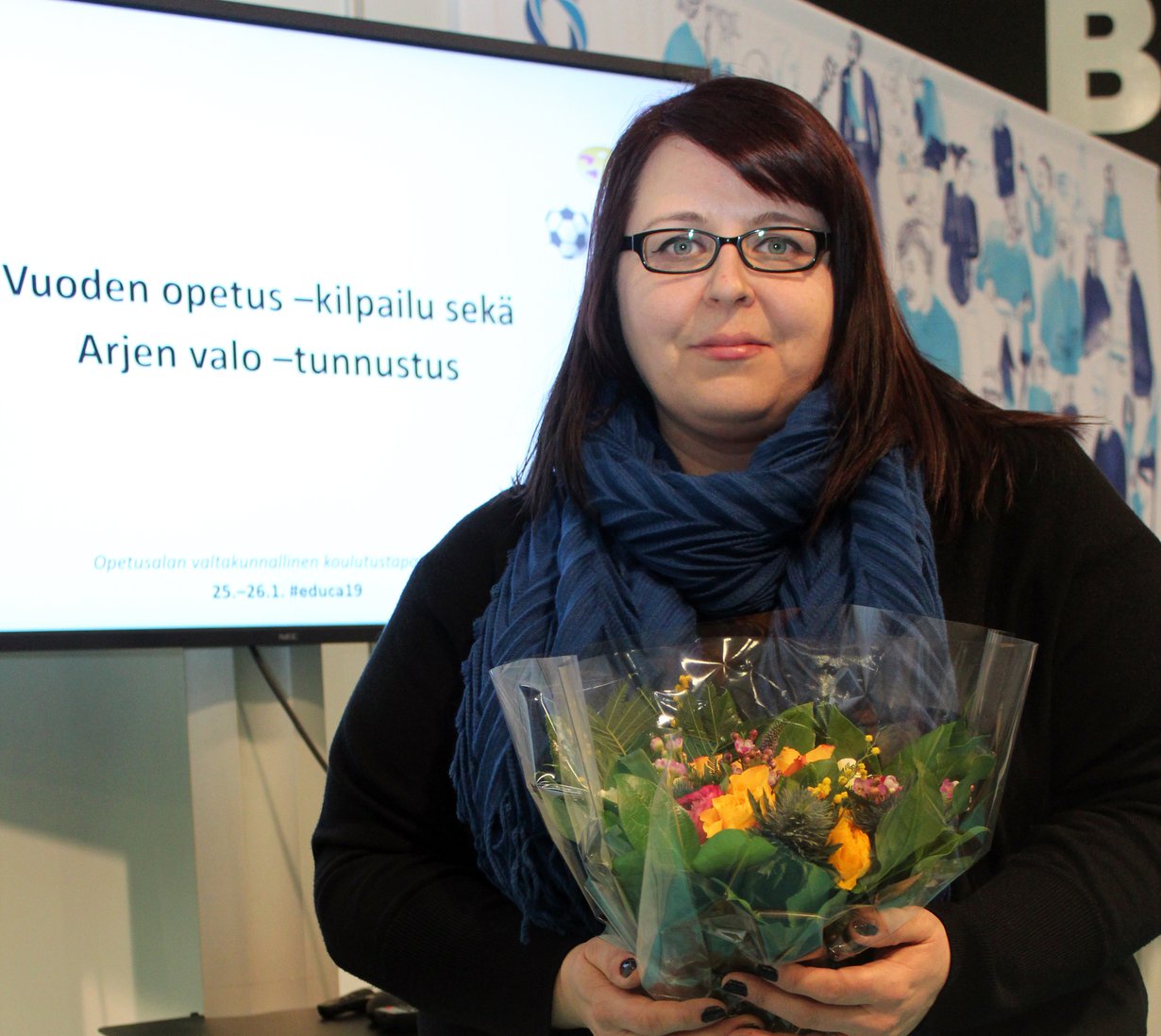 Jonna valittiin tänään Arjen valo -palkinnon saajaksi. Kuva: Leena Herlevi-Valtonen