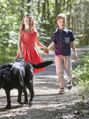 Edvin ja Jade syntyivät raskausviikolla 27. Kun he olivat vauvoja, Puntti-koira kiiruhti katsomaan heti, kun itkuhälyttimistä kuului pienikin inahdus. Kuva: <span class="photographer">Juha Salminen</span>