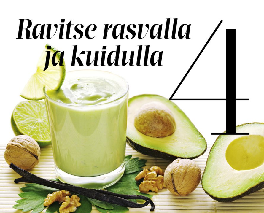 Karkkipussi houkuttelee rankan ty&ouml;rupeaman j&auml;lkeen, mutta makea helpottaa vain hetkeksi. Luova ajattelu vaatii pitk&auml;kestoista energiaa. Hitaat hiilihydraatit, joita saa esimerkiksi t&auml;ysjyv&auml;viljasta ja kasviksista, vapauttavat glukoosia tasaisesti aivojen k&auml;ytt&ouml;&ouml;n. Aivot vetreytyv&auml;t my&ouml;s pehmeill&auml; rasvoilla, etenkin omega-3-rasvahapoilla. Popsi siis p&auml;hkin&ouml;it&auml;, siemeni&auml;, avokadoja ja rasvaista kalaa.